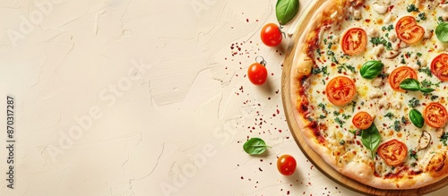 Tikka Pizza on a pizza boar...