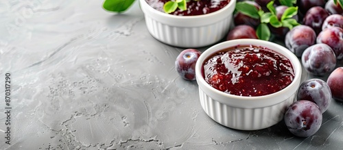 Bowls with tasty homemade p...
