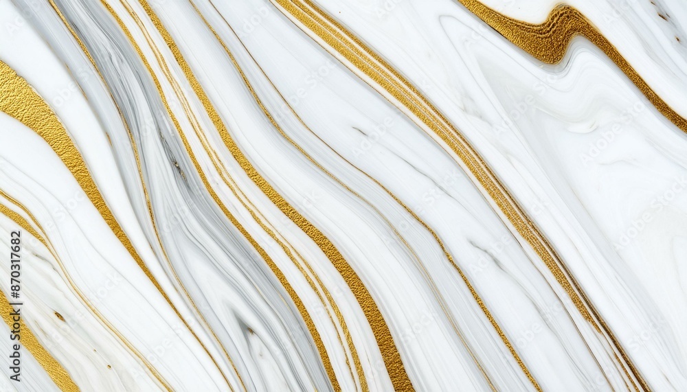 Obraz premium Marble Elegance: White and Gold Textured Background Design