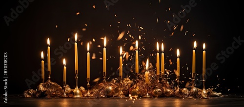 Golden candles illuminate a...
