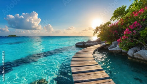Wooden Path to Paradise. photo