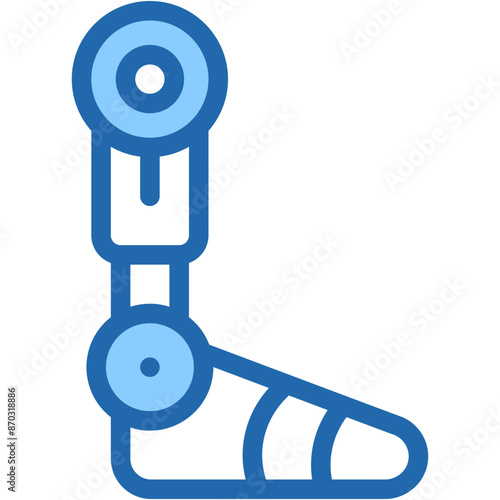 Vector Icon Bionic Leg, Robotic Leg, Artificial, Electronics, Technology