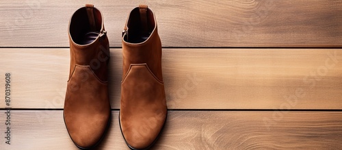 Brown suede boots with styl...