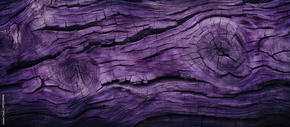 Fototapeta premium Rugged purple tree bark texture with copy space image.