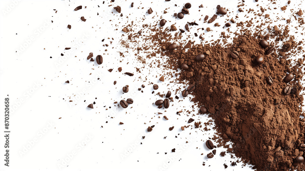coffee power spread isolated on white background coffee power spread isolated on white background