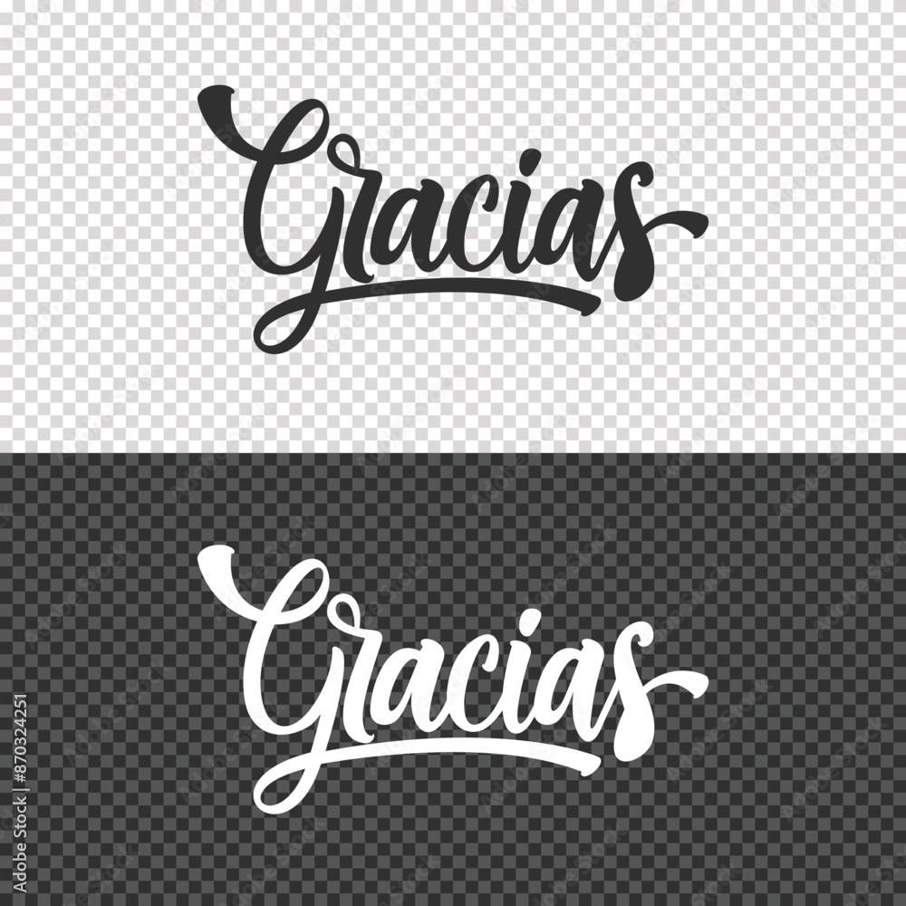 Fototapeta premium gracias lettering clipart element design