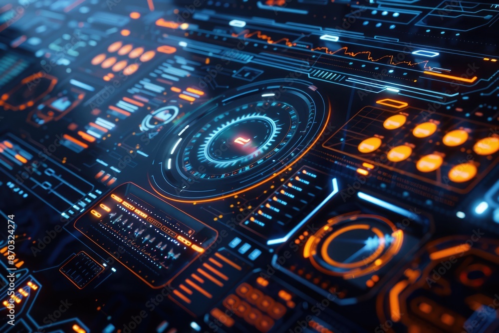 Futuristic graphical user interface concept. Futuristic graphical user interface concept.