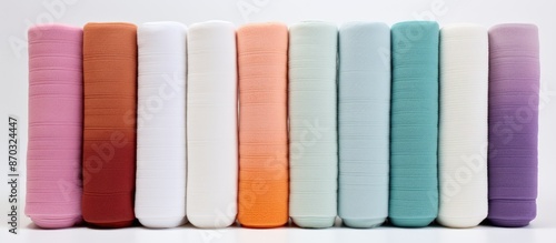 Rolled terry towels arrange...