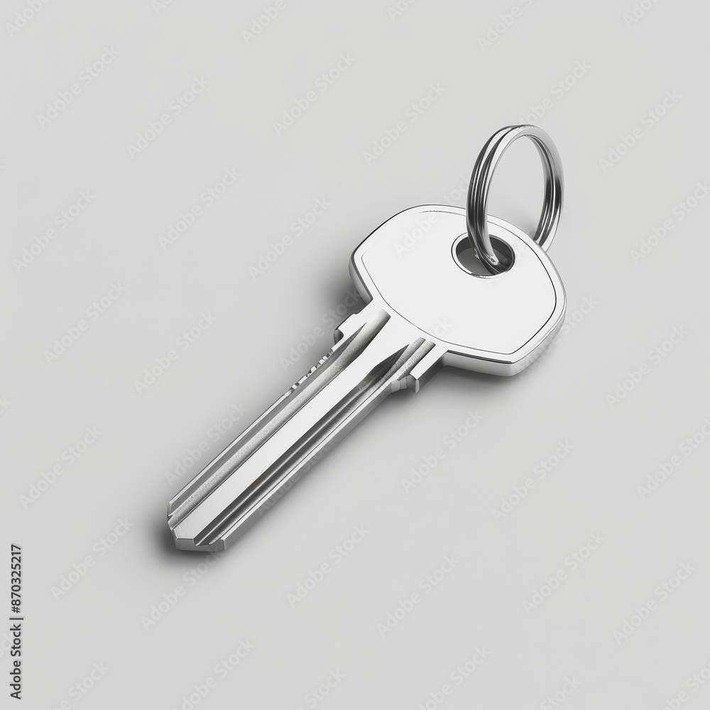 Close up of lock and keys on blank background Close up of lock and keys on blank background