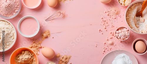 Pastel pink background ador...