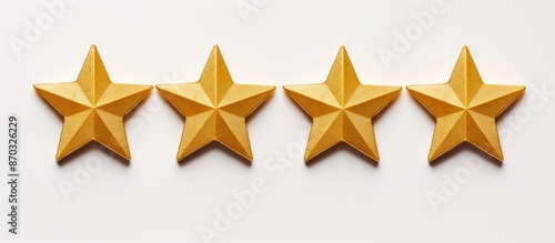 Top view of a gold five-sta...
