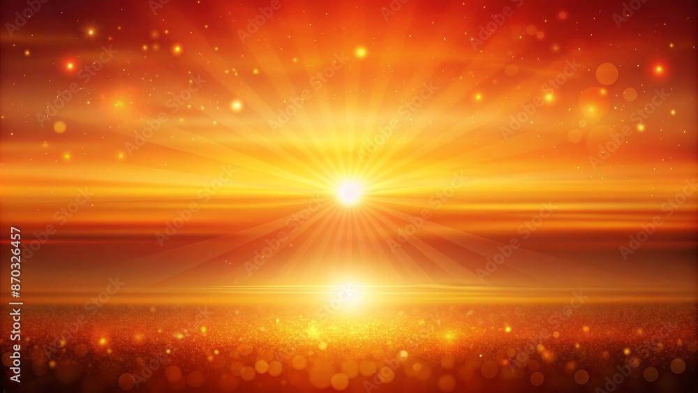 Fototapeta premium The Setting Sun Casts A Golden Glow On The Ocean In This Vibrant Landscape.