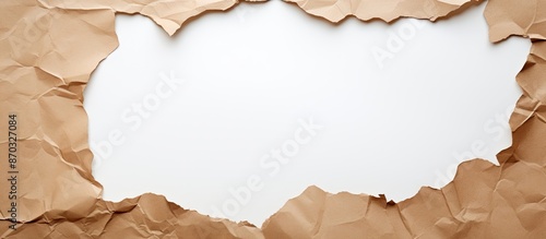 Close-up of torn brown pape...