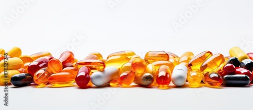 Close-up of various vitamin...