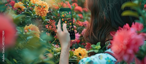 A girl is capturing a photo...