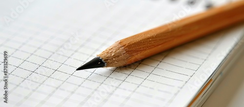 Notebook with a pencil in a...