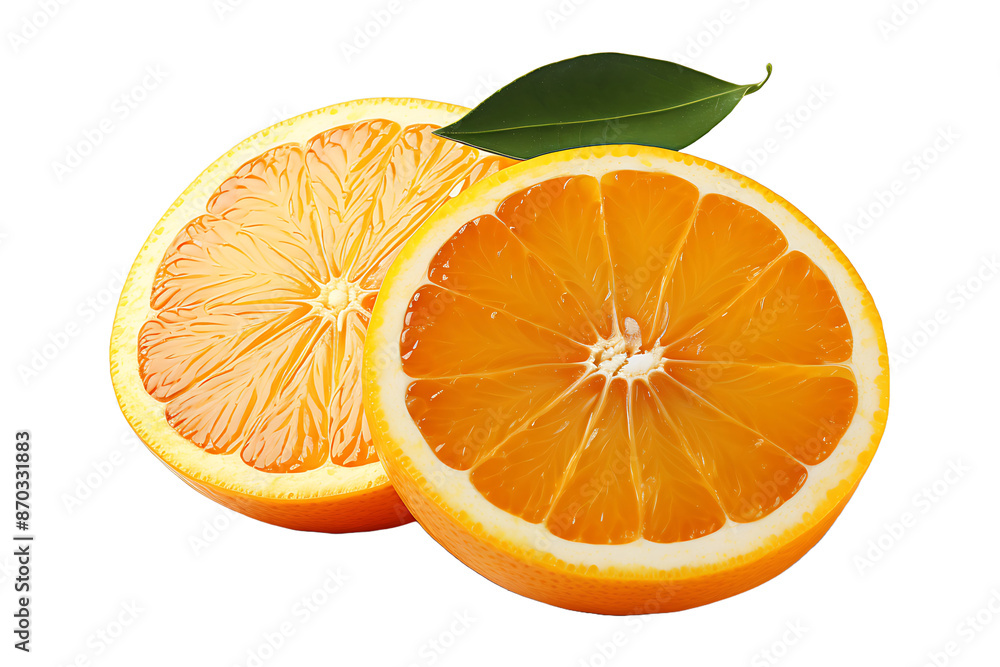 Fototapeta premium Orange slice Isolated on transparent background