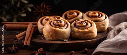 Cinnamon rolls served at ho...