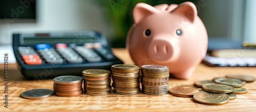 A finance-themed setup on a...