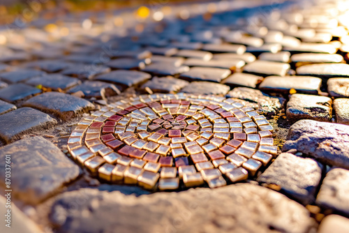 A mesmerizing mosaic tile, ...