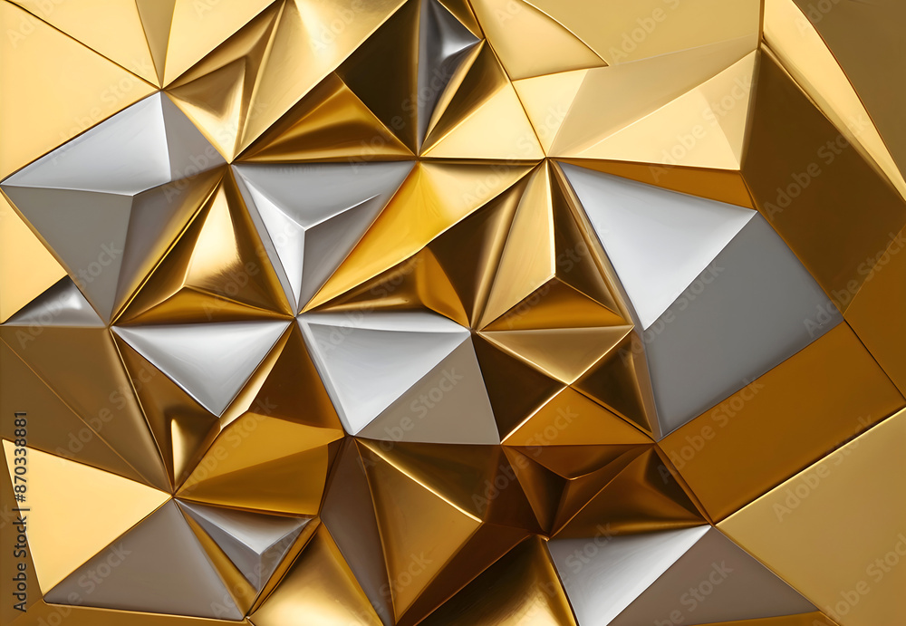 Golden Geometric Illustration Art Golden Geometric Illustration Art