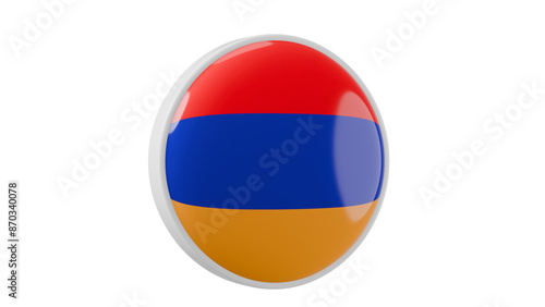 Free Download armenia, armenian Circle flag icon . Transparent backgound. 3d rendered with alpha channel. Round shape. 	 - GFXLoad