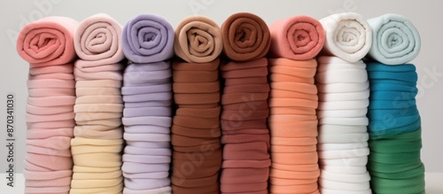 Rolled terry towels arrange...