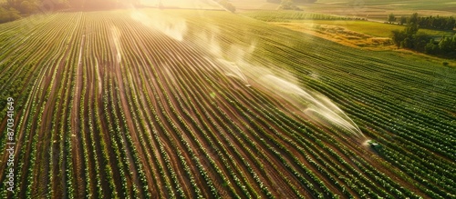 Aerial view of irrigation s...