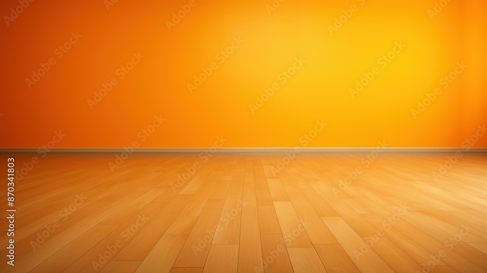 Capture the beauty of a bright sunlit room with vibrant orange walls and a large window casting shadows. Capture the beauty of a bright sunlit room with vibrant orange walls and a large window casting shadows.
