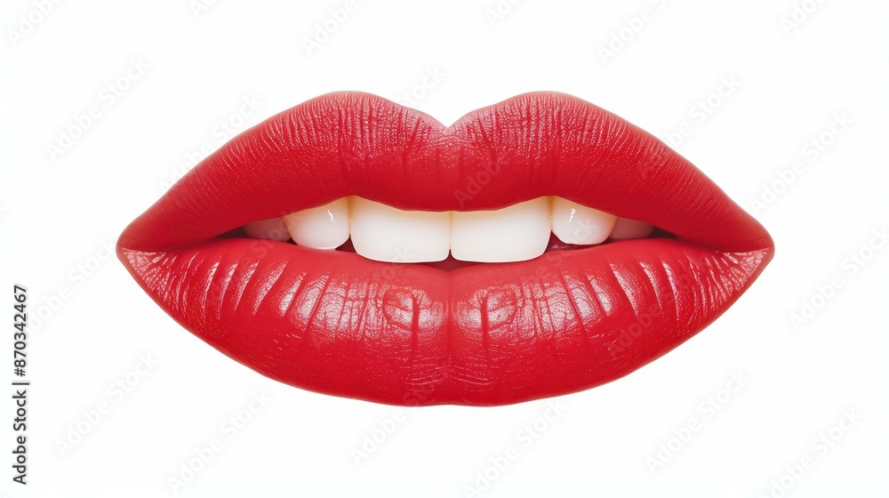 Dark red lipstick line on a white surface, creating a bold and artistic contrast. Dark red lipstick line on a white surface, creating a bold and artistic contrast.