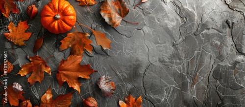 Autumn-themed decor with le...