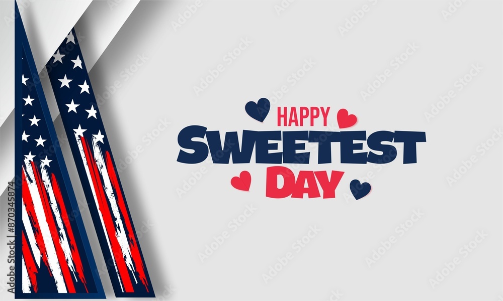 Happy sweetest day card. Hand drawn lettering for american holiday. Happy sweetest day card. Hand drawn lettering for american holiday.