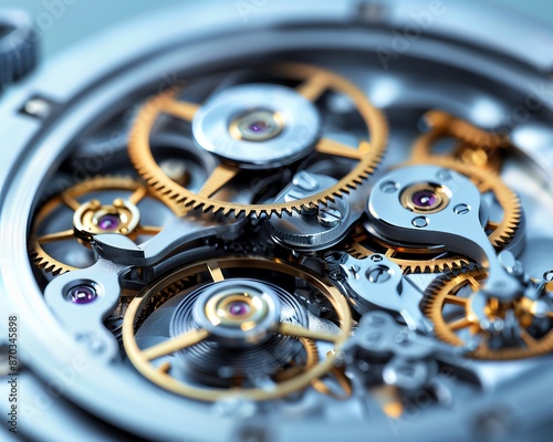 Wallpaper Mural Closeup of intricate watch gears, symbolizing precision and complexity. Torontodigital.ca