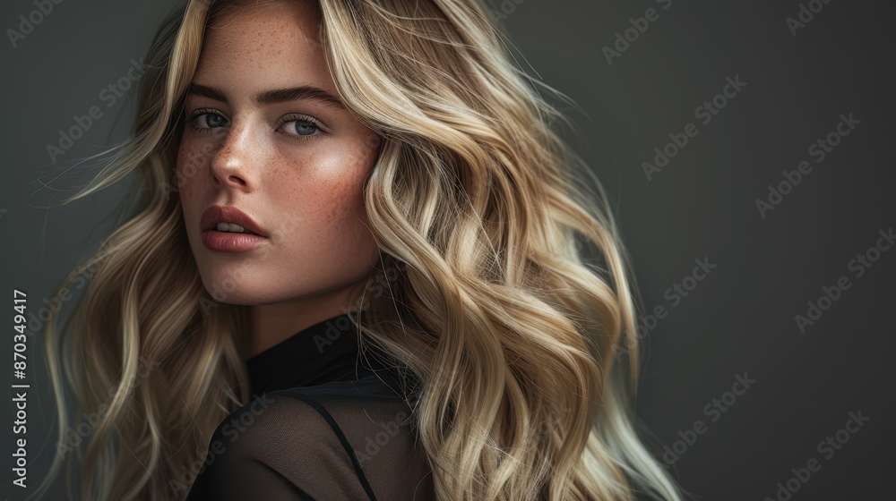 The captivating blonde model