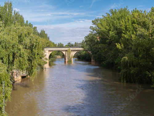 Bridge of Aranda in the town of Aranda de Duero, a beautiful tourist destination (Spain) photo