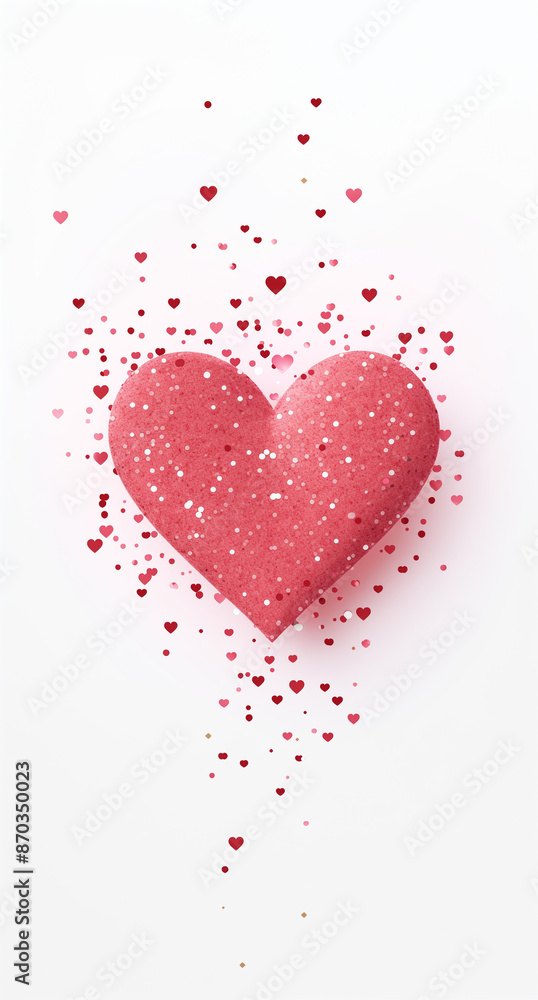 red heart on white red heart on white