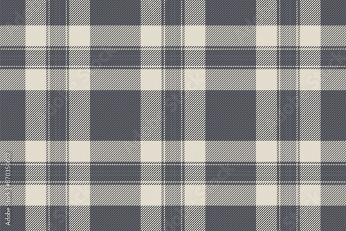 Calm vector background pattern, covering texture plaid textile. Male check tartan fabric seamless in grey and dark colors.