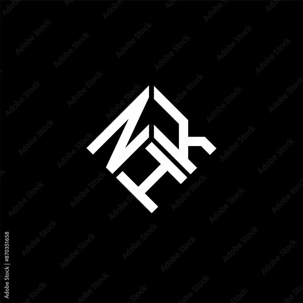 NHK letter logo design on black background. NHK creative initials letter logo concept. NHK letter design. NHK letter logo design on black background. NHK creative initials letter logo concept. NHK letter design.