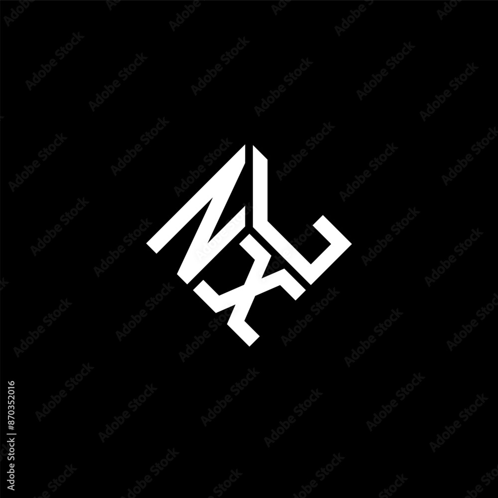 NXL letter logo design on black background. NXL creative initials letter logo concept. NXL letter design. NXL letter logo design on black background. NXL creative initials letter logo concept. NXL letter design.