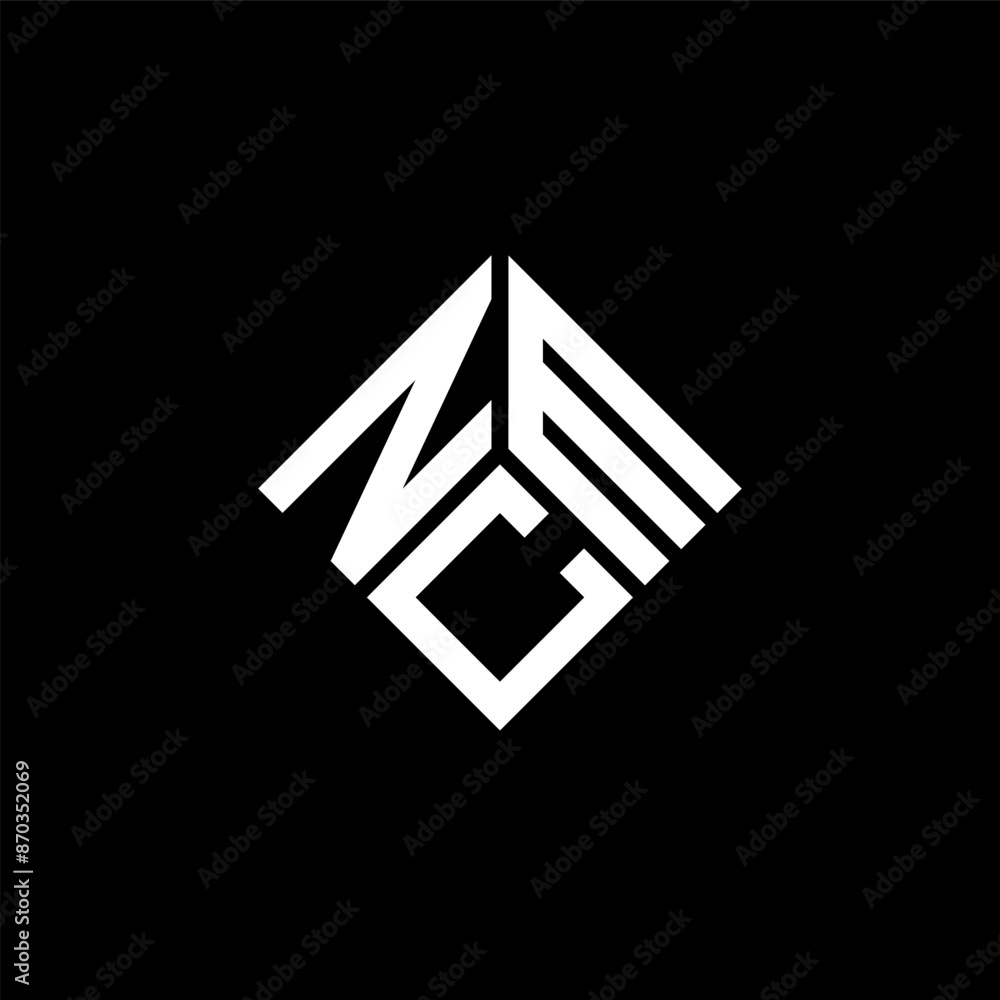NCM letter logo design on black background. NCM creative initials letter logo concept. NCM letter design. NCM letter logo design on black background. NCM creative initials letter logo concept. NCM letter design.