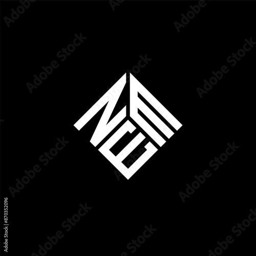 NEM letter logo design on black background. NEM creative initials letter logo concept. NEM letter design.