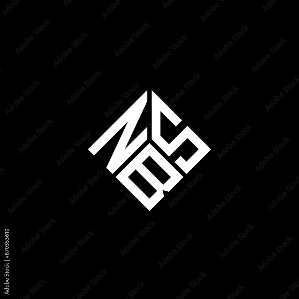 NBS letter logo design on black background. NBS creative initials letter logo concept. NBS letter design.