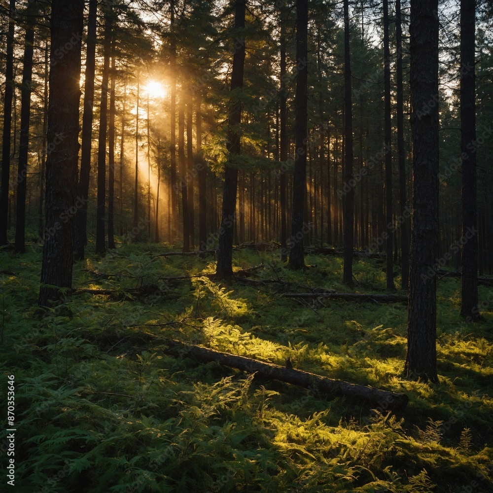 A forest clearing illuminated by the golden light of the solstice.
A forest clearing illuminated by the golden light of the solstice.