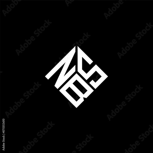 NBS letter logo design on black background. NBS creative initials letter logo concept. NBS letter design.