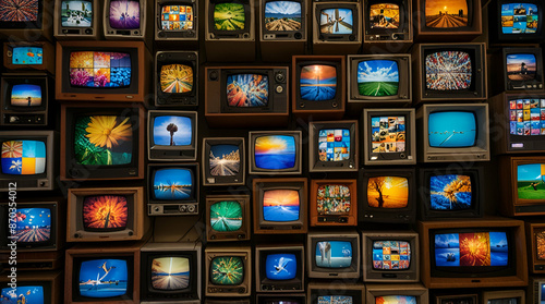 set of icons on black