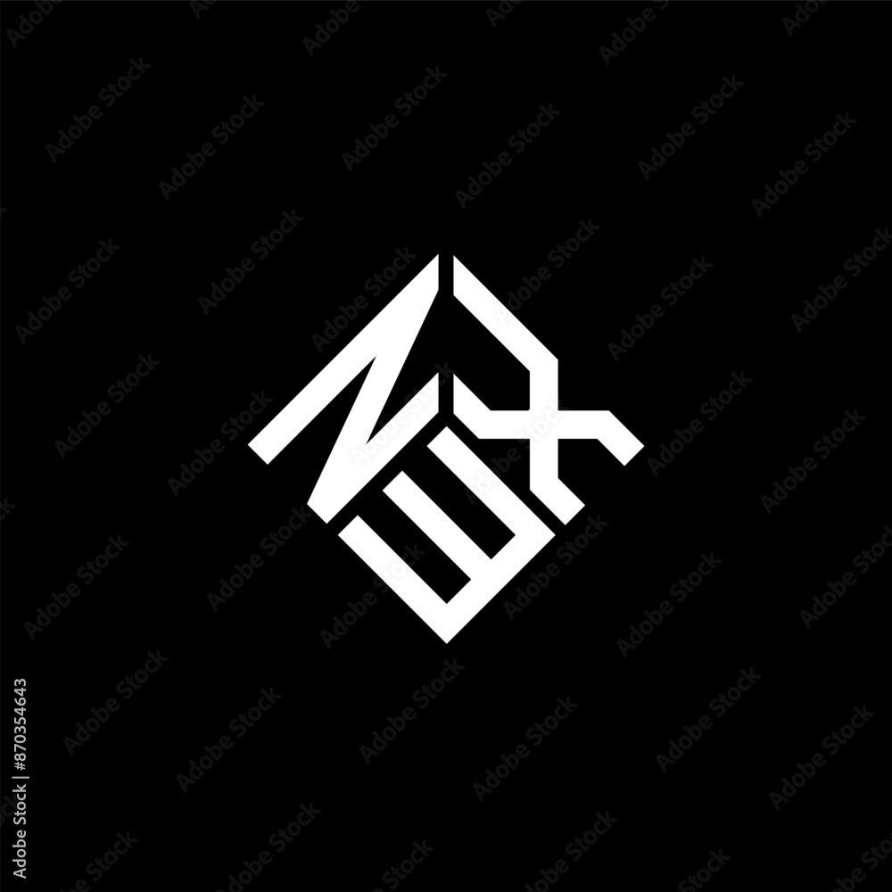 NWX letter logo design on black background. NWX creative initials letter logo concept. NWX letter design. NWX letter logo design on black background. NWX creative initials letter logo concept. NWX letter design.