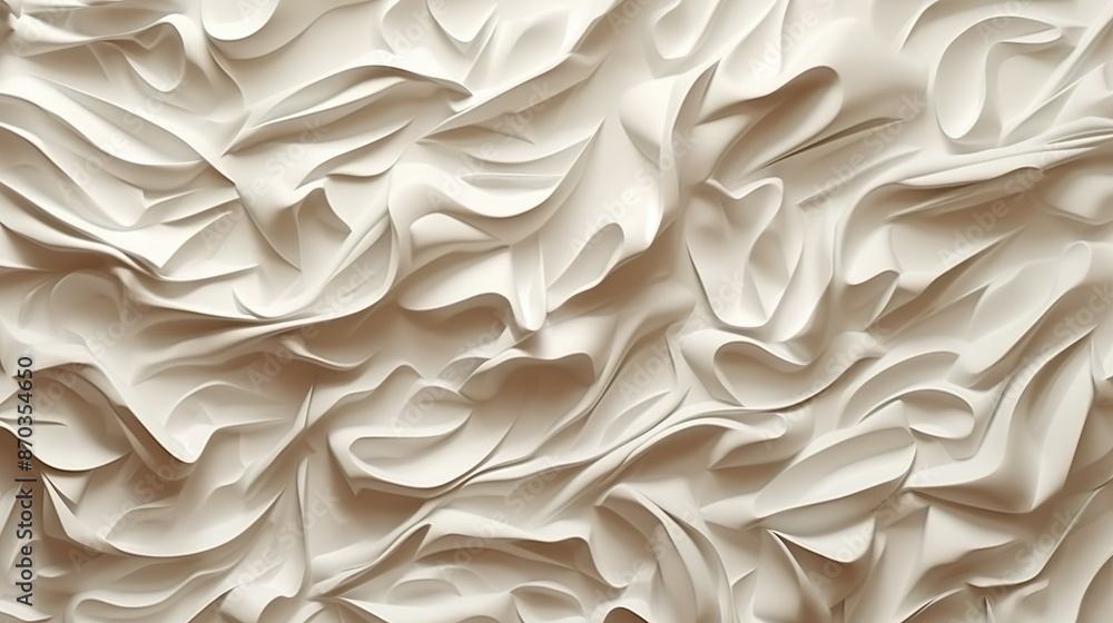 Abstract background with white stucco with ornate textured effect. Elegance molding relief with wavy forms and ripples for facade decoration. Header illustration for banner design. Generative AI. Abstract background with white stucco with ornate textured effect. Elegance molding relief with wavy forms and ripples for facade decoration. Header illustration for banner design. Generative AI.
