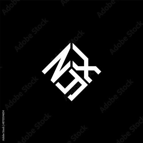 NYX letter logo design on black background. NYX creative initials letter logo concept. NYX letter design.