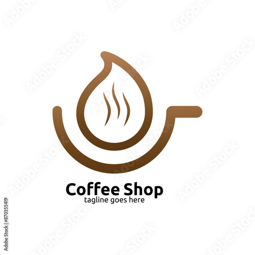 Coffee shop logo design template