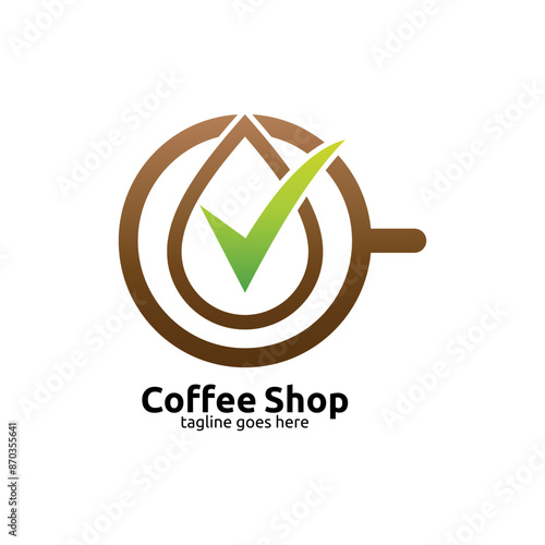 Coffee shop logo design template